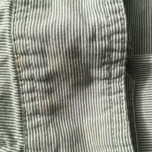 #00 John Deere Men's Long Sleeve Button Up Shirt Size Large Ivory Double Pockets - Picture 10 of 11